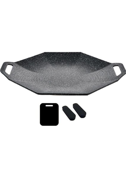 Taşınabilir Kore Barbekü Tava Tabağı, Tıbbi Taş Sekizgen Yapışmaz Fırın Tepsisi, Kore Çok Amaçlı Barbekü Tepsisi (Yurt Dışından)