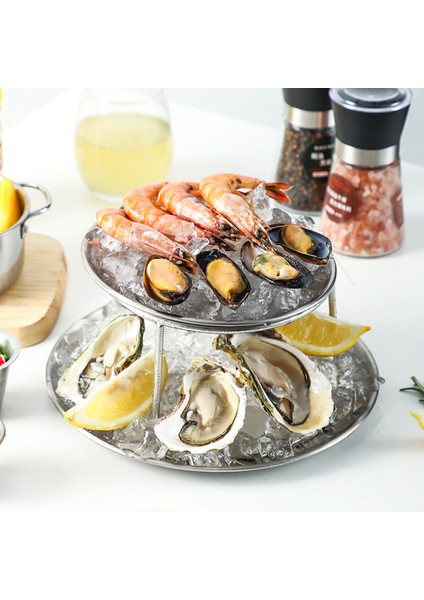 Deniz Ürünleri Tabak Seti Çift Paslanmaz Çelik Atıştırmalık Tabak Öğleden Sonra Çayı Kek (Yurt Dışından) modelleri