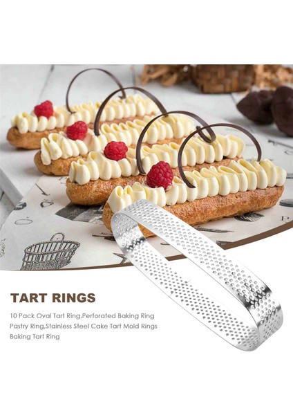 10'lu Paket Oval Tart Halkası, Delikli Pişirme Halkası, Hamur Halkası, Paslanmaz Çelik Kek Tart Kalıp Halkaları, Pişirme Tart Halkası (Yurt Dışından) indirimleri