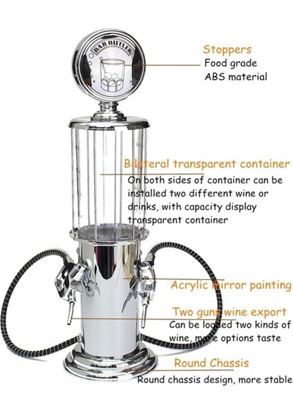 Şarap Benzin Istasyonu Kokteyl Dağıtıcısı Içecek Barmenlik Bira Makinesi Çift Pompalar Likör Dağıtıcısı (Yurt Dışından) fiyatları