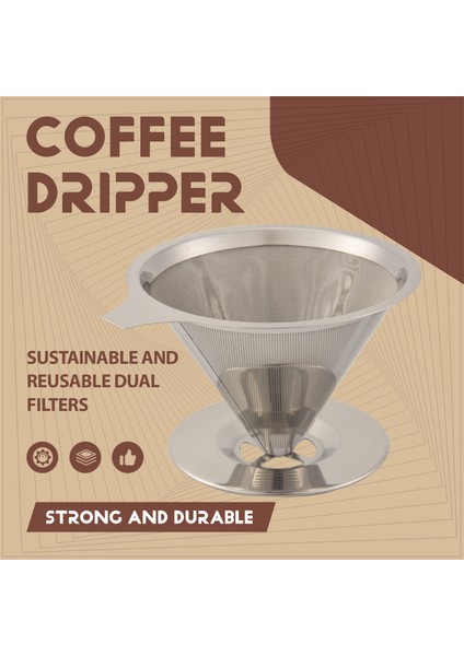 Kahve Üzerine Dökme Damlatıcısı Yeniden Kullanılabilir Damlama Konisi Kahve Filtresi Taşınabilir Kahve Üzerine Dökme Makinesi Ev Ofis Kamp (Yurt Dışından) fırsatları