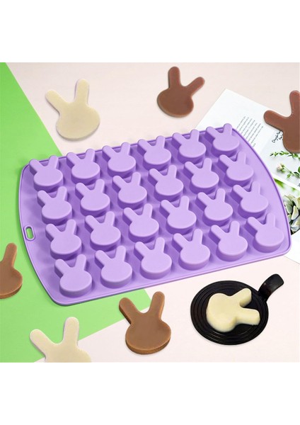Adet Paskalya Tavşanı Silikon Kalıp Çikolata 24 Gözlü Tavşan Kurabiye Kalıbı, Tavşan Jöle Şeker Kalıbı Buz Küpü Mum Kalıbı (Yurt Dışından) indirimleri