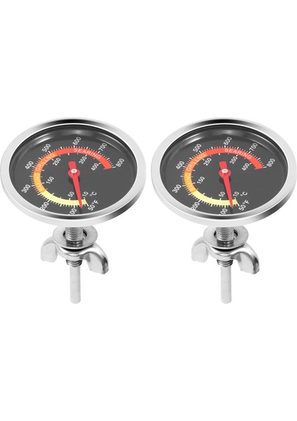 Barbekü Izgara Sıcaklık Ölçer, Barbekü Kömür Izgara Tütsüleme Sıcaklık Ölçer, Pit Bbq Pizza Fırını Termometresi (Yurt Dışından)