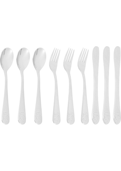 Parça Çocuk Gümüş Eşya Seti Çocuklar Için Güvenli Paslanmaz Çelik Mutfak Eşyası Küçük Ayı Çocuk Çatal Bıçak Takımı Metal Yürümeye Başlayan Çocuk Mutfak Eşyaları (Yurt Dışından) fiyatları