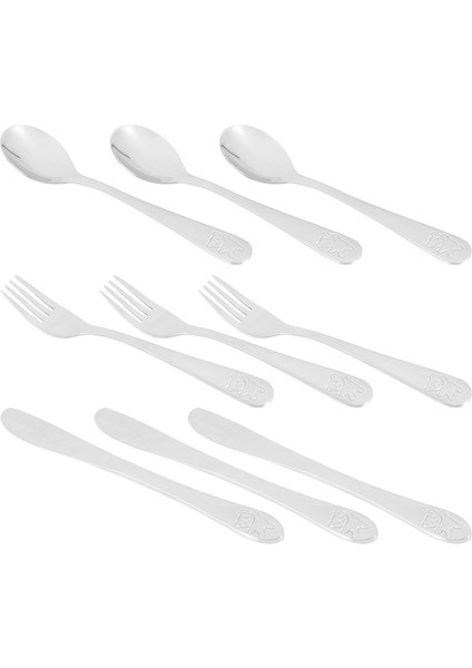 Parça Çocuk Gümüş Eşya Seti Çocuklar Için Güvenli Paslanmaz Çelik Mutfak Eşyası Küçük Ayı Çocuk Çatal Bıçak Takımı Metal Yürümeye Başlayan Çocuk Mutfak Eşyaları (Yurt Dışından) modelleri
