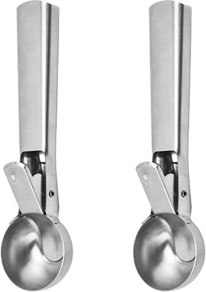 Dondurma Kepçesi, Tetikli Rahat Saplı Dondurma Kepçesi, Paslanmaz Çelik Dondurma Kepçesi (Yurt Dışından)