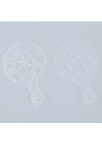 12 Adet Cappuccino Kahve Beyaz Şablon Şablonu Serpme Çiçek Ped Toz Spreyi (Yurt Dışından) fırsatları