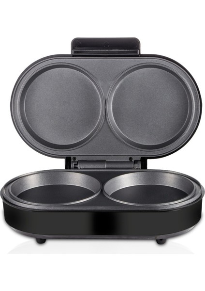 Çift Mini Omlet Makinesi Yuvarlak Yapışmaz Izgaralar 2 Kişiselleştirilmiş Kahvaltılık Chaffle ve Hamburger Yapar Ab Fişi (Yurt Dışından) fırsatları