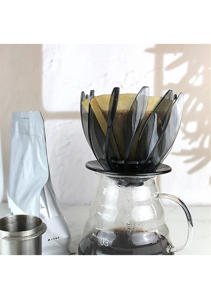 Kahve Filtresi Damlama El Demleme Kahve Filtresi Kahve Damlatıcı Spiral Kaburga Tasarımı 1-4 Fincan Için Ev Ofis Siyah + Beyaz (Yurt Dışından) modelleri