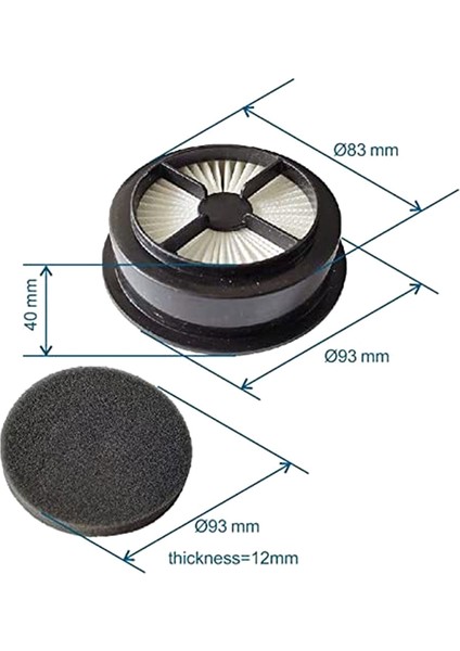Dirt Devil Elektrikli Süpürgeler Için Hepa Filtre Köpük Filtre Kiti F44, 304019001 UD20015 UD20100 UD20020 UD20025 ile Karşılaştırılıyor (Yurt Dışından) fırsatları