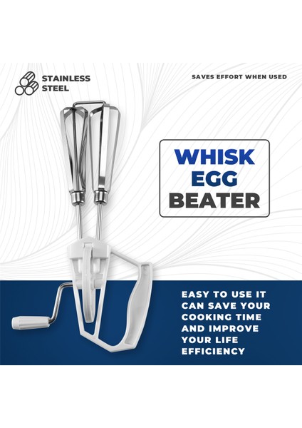 Döner Manuel El Çırpıcı Yumurta Çırpıcı Mikser Blender Paslanmaz Çelik Mutfak Aletleri (Yurt Dışından) fırsatları