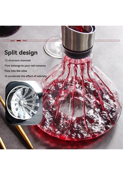 Şarap Dekanteri ve Sürahisi - El Üflemeli Kurşunsuz Kristal, Paslanmaz Çelik Kapak, Filtre, Partiler ve Doğum Günleri Için Bir Olmazsa Olmaz (Yurt Dışından) fiyatları