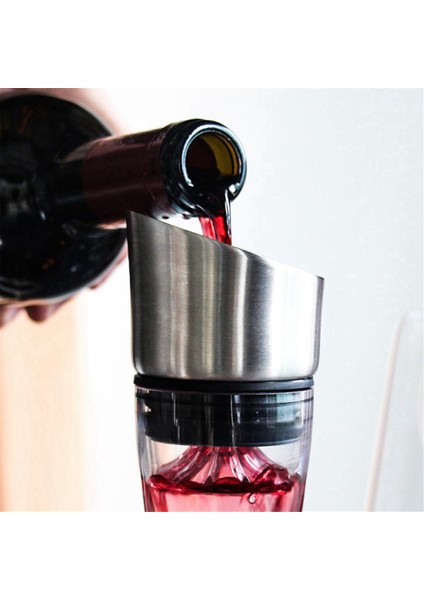 Şarap Dekanteri ve Sürahisi - El Üflemeli Kurşunsuz Kristal, Paslanmaz Çelik Kapak, Filtre, Partiler ve Doğum Günleri Için Bir Olmazsa Olmaz (Yurt Dışından) modelleri