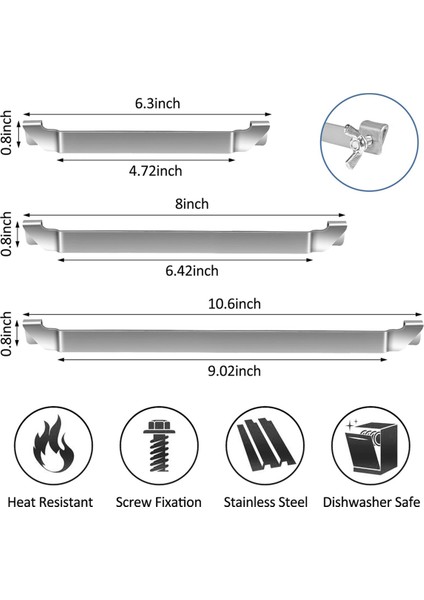 Blackstone Sac Tava Paslanmaz Çelik Izgara Barbekü Alet Tutucu Rafı Düz Üst Sac Tava Aksesuarları Için 3 Adet Spatula Tutucu (Yurt Dışından) modelleri