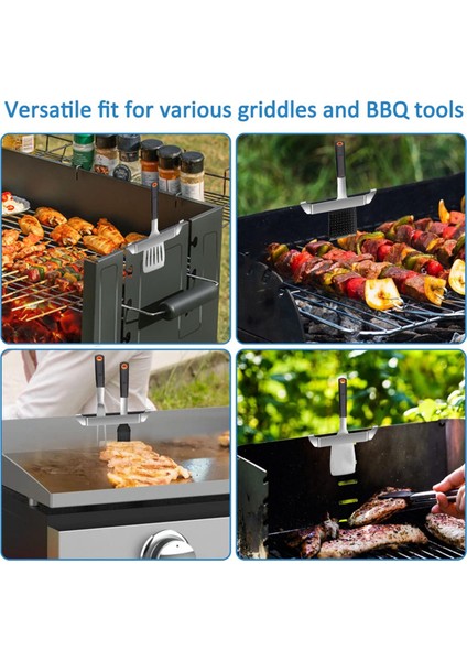 Blackstone Sac Tava Paslanmaz Çelik Izgara Barbekü Alet Tutucu Rafı Düz Üst Sac Tava Aksesuarları Için 3 Adet Spatula Tutucu (Yurt Dışından) fırsatları