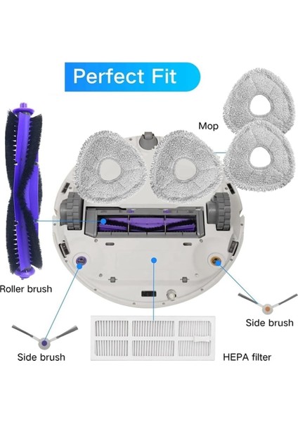 Narwal J3 Robot Süpürge Aksesuarları Ana Fırça Kapağı Için Silindir Fırça Yan Fırça Paspas Ped Filtreleri Yedek Parça (Yurt Dışından) fiyatları