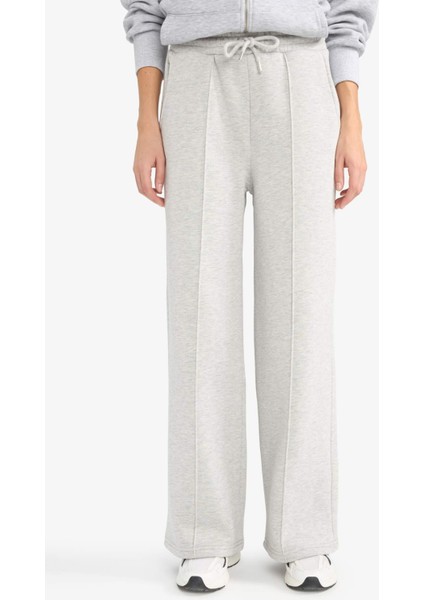 Straight Fit Beli Bağcıklı Cepli Düz Paça Eşofman Altı A0954AX25WN fırsatları