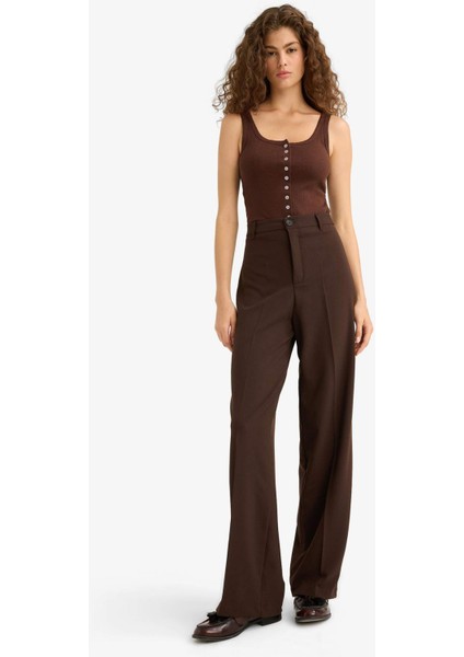 Straight Fit Fleto Cepli Normal Bel Standart Boy Pantolon F6214AX25AU fiyatları