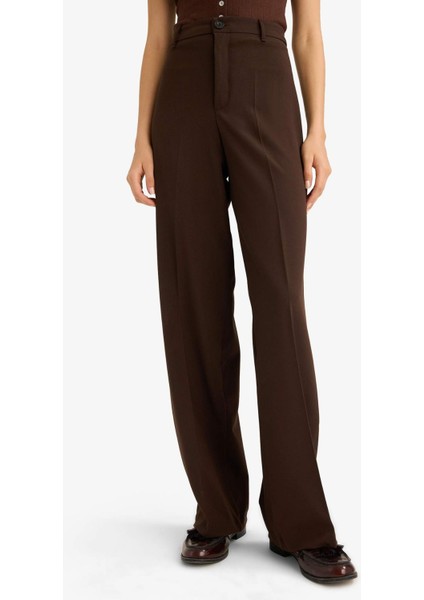 Straight Fit Fleto Cepli Normal Bel Standart Boy Pantolon F6214AX25AU fırsatları