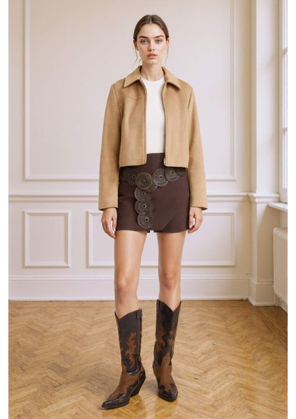 Yüksek Bel Şort Etek F8310AX25AU