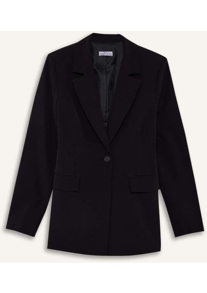 Afra x DeFacto Regular Fit Düğmeli Blazer Ceket F9441AX25WN