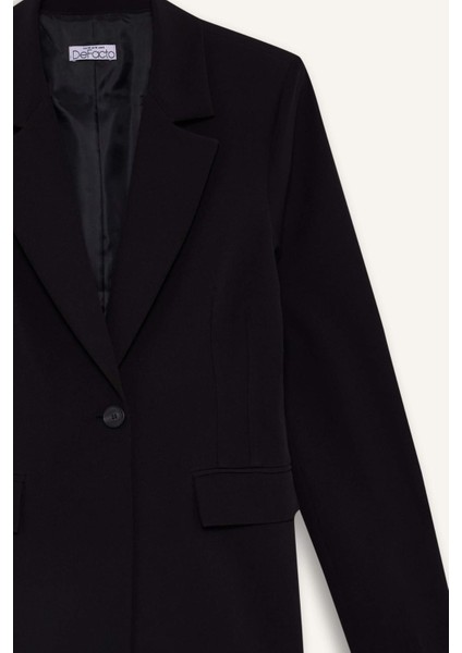 Afra x DeFacto Regular Fit Düğmeli Blazer Ceket F9441AX25WN