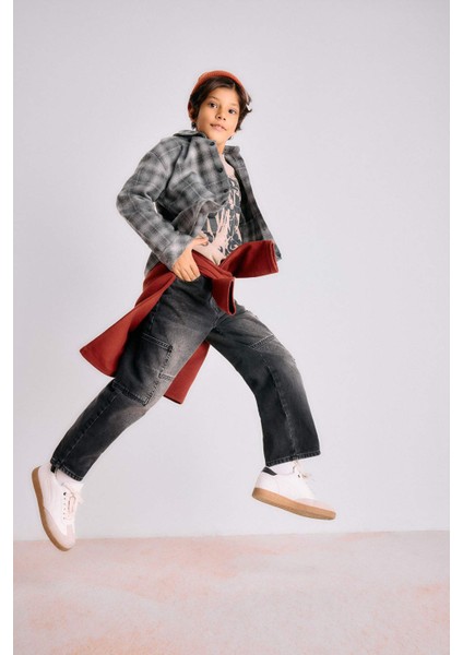 Erkek Çocuk Barrel Fit Düz Paça Jean Pantolon G1649A825AU fiyatları