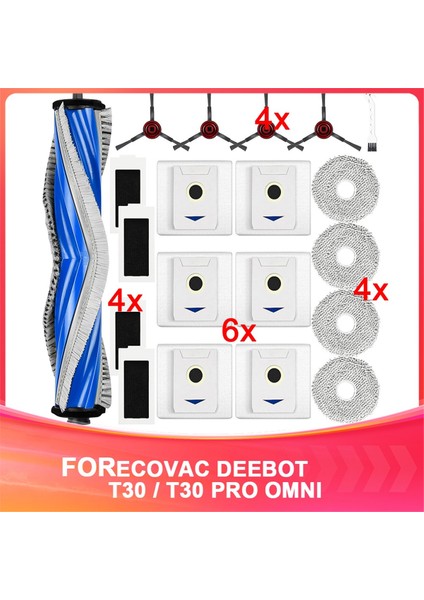 Ecovacs Deebot T30 / T30 Pro Omni Robot Süpürge Için 20'li Aksesuar Paketi (Yurt Dışından)