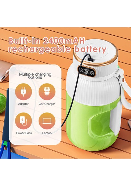 Taşınabilir Meyve Sıkacağı Blender, 40 Oz Çok Işlevli Taşınabilir Meyve Sıkacağı Bardağı, Ev/seyahat Için USB Şarj Edilebilir Elektrikli Blender (Yurt Dışından) fiyatları