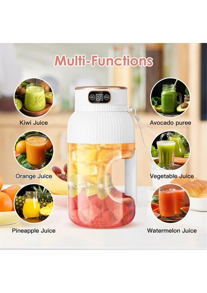 Taşınabilir Meyve Sıkacağı Blender, 40 Oz Çok Işlevli Taşınabilir Meyve Sıkacağı Bardağı, Ev/seyahat Için USB Şarj Edilebilir Elektrikli Blender (Yurt Dışından) modelleri