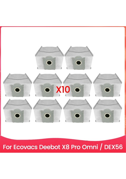 Ecovacs Deebot X8 Pro OMNI/DEX56 Elektrikli Süpürge Yedek Parçaları Toz Torbası Için 10 Adet Vakum Toz Torbası (Yurt Dışından)