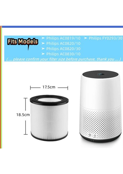Philips FY0293/30/AC0820/AC0830/ACO819/AC0820/AC0830 Hava Temizleyici Filtresi Için 1 Adet Profesyonel Yedek Parça (Yurt Dışından) fiyatları