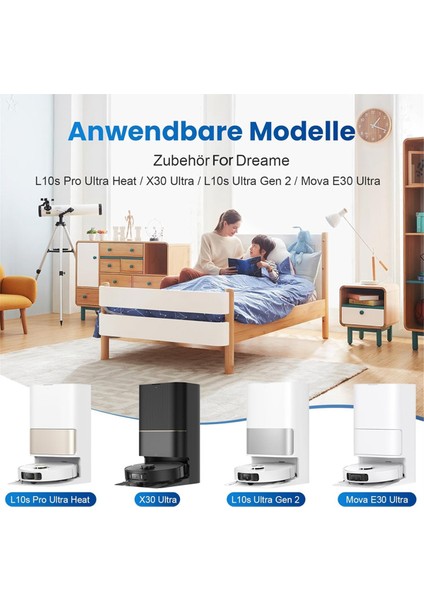 Dreame L10S Pro Ultra Heat / L10S Ultra Gen 2 / X30 Ultral/mova E30 Ultra Robot Süpürge Parçaları Için Aksesuar Seti (Yurt Dışından) fiyatları
