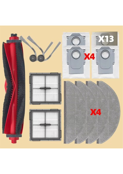 Roborock Q8 Max Pro / Q8 Max Pro+/ Q8 / Q8 / Q8+ Için Ana Yan Fırça Paspas Bezleri Filtre Toz Torbası Aksesuarları Yedek Parçaları (Yurt Dışından) modelleri