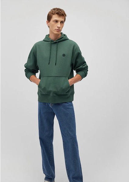 Erkek Yeşil M065809-71580 Kapüşonlu Sweatshirt indirimleri