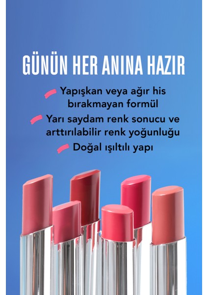 Sheer Up Yarı Transparan & Parlak Bitişli Nemlendirici Ruj (022 Daring Whisper) 8682536097949 modelleri