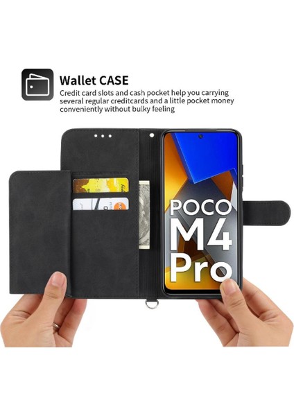 Xiaomi Poco M4 Pro 4g Çiçek 5 Kart Yuvası Tutucu Standı Kadın Erkek Gül Manyetik Cüzdan Kapaklı Koruyucu Telefon Kılıfı (Yurt Dışından) indirimleri