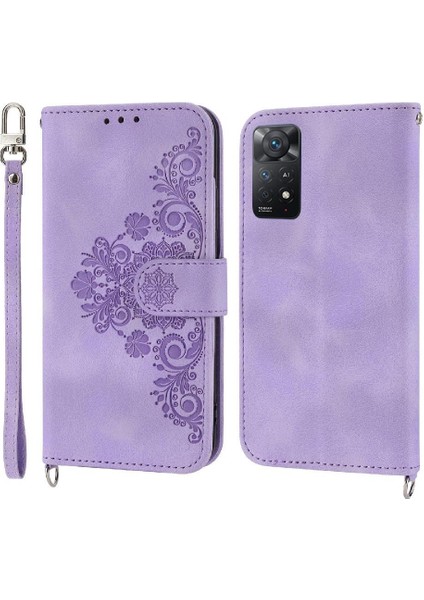 Xiaomi Redmi Note 11 Pro Çiçek 5 Kart Yuvası Tutucu Standı Kadın Erkek Gül Manyetik Cüzdan Kapaklı Koruyucu Telefon Kılıfı (Yurt Dışından)