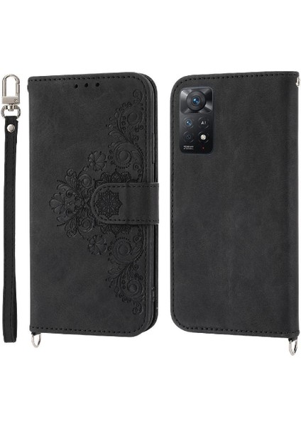 Xiaomi Redmi Note 11 Pro Çiçek 5 Kart Yuvası Tutucu Standı Kadın Erkek Gül Manyetik Cüzdan Kapaklı Koruyucu Telefon Kılıfı (Yurt Dışından) modelleri