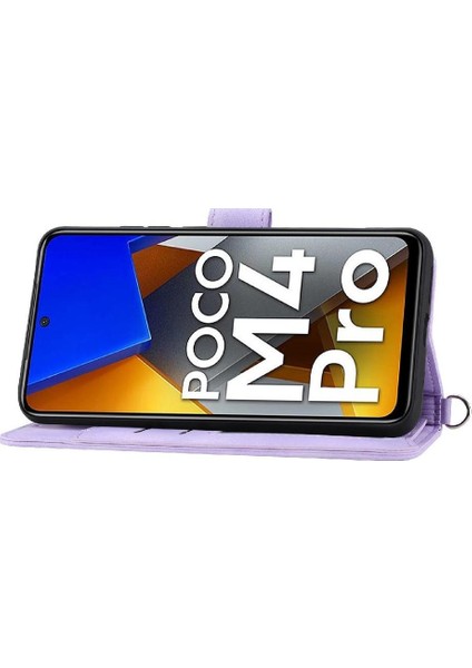 Xiaomi Poco M4 Pro 4g Çiçek 5 Kart Yuvası Tutucu Standı Kadın Erkek Gül Manyetik Cüzdan Kapaklı Koruyucu Telefon Kılıfı (Yurt Dışından) fırsatları
