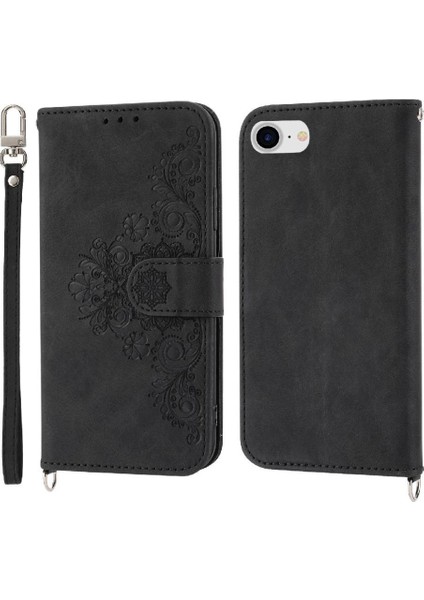 iPhone 7 Plus/8 Plus Çiçek 5 Kart Yuvası Tutucu Standı Kadın Erkek Gül Manyetik Cüzdan Kapaklı Koruyucu Telefon Kılıfı (Yurt Dışından)