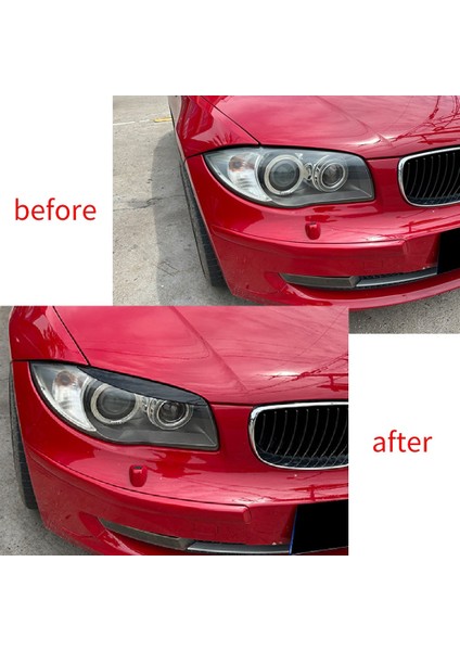 Araba Parlak Siyah Far Lambası Kaşları Kapak Trim Için Bmw 1 Serisi E81 E82 E87 E88 2008-2013 Araba Göz Kapakları Kapakları (Yurt Dışından) modelleri