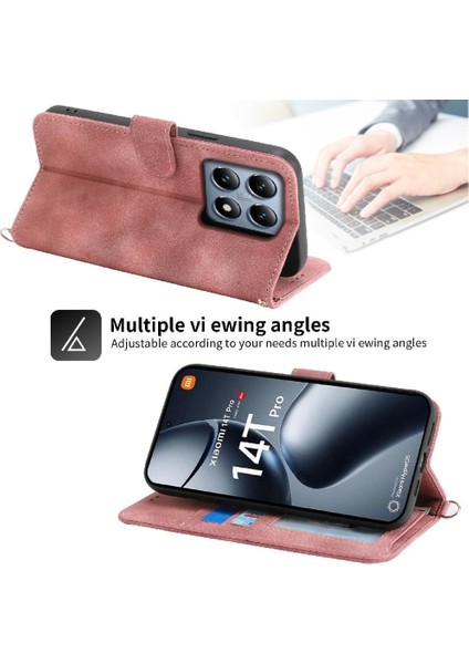 Xiaomi 14T Pro 5g Çiçek 5 Kart Yuvası Tutucu Standı Kadın Erkek Gül Manyetik Cüzdan Kapaklı Koruyucu Telefon Kılıfı (Yurt Dışından) fırsatları