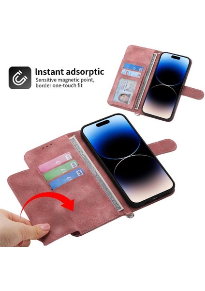iPhone 13 Pro Max Çiçek 5 Kart Yuvası Tutucu Standı Kadın Erkek Gül Manyetik Cüzdan Kapaklı Koruyucu Telefon Kılıfı (Yurt Dışından) fırsatları