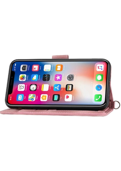 iPhone X/xs Çiçek 5 Kart Yuvası Tutucu Standı Kadın Erkek Gül Manyetik Cüzdan Kapaklı Koruyucu Telefon Kılıfı (Yurt Dışından) modelleri