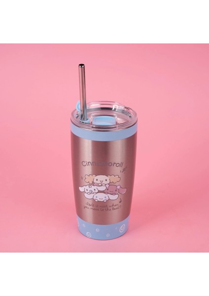 Sanrio Lisanslı Metal Pipetli Kapaklı Termos 530 ml Cinna