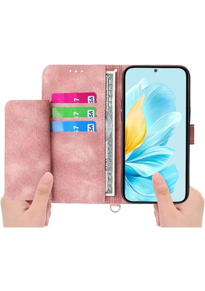 Xiaomi Redmi 15 Çiçek 5 Kart Yuvası Tutucu Standı Kadın Erkek Gül Manyetik Cüzdan Kapaklı Koruyucu Telefon Kılıfı (Yurt Dışından) indirimleri