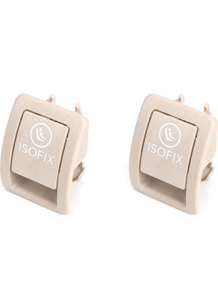 Mercedes C Sınıfı W205 2015-2021 Için 2x Araç Arkası Çocuk Isofıx Anahtarı Koltuk Güvenlik Kılıfı 2059200513 (Krem Beyazı) (Yurt Dışından)
