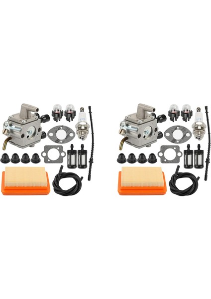 Stihl FS120, FS200, FS250, FS300, FS350, FR350, FR450, FR480 Için 2x Karbüratör Hava Filtresi Kiti 4134 120 0653 4134'Ü Değiştirin (Yurt Dışından)