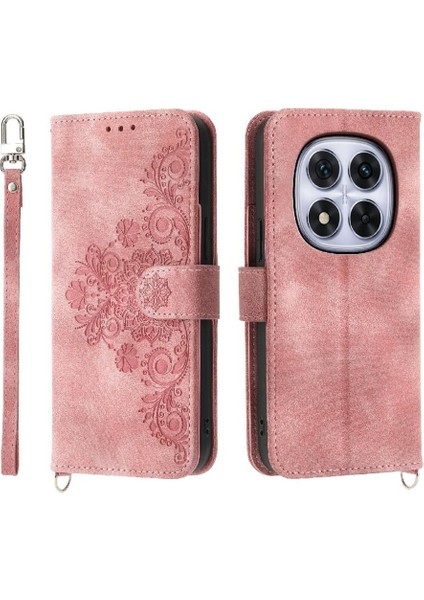 Xiaomi Redmi Note 14 Pro 4g Çiçek 5 Kart Yuvası Tutucu Standı Kadın Erkek Gül Manyetik Cüzdan Kapaklı Koruyucu Telefon Kılıfı (Yurt Dışından)
